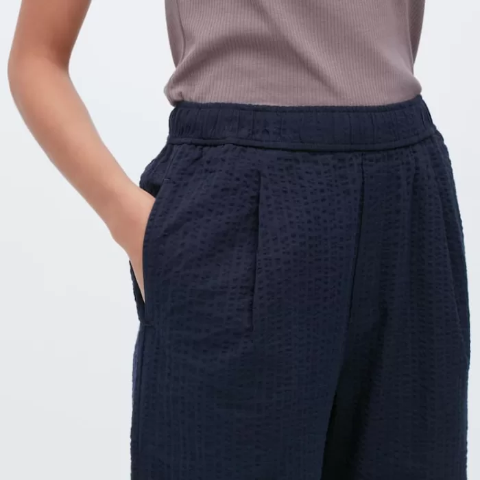 Uniqlo Seersucker Easy Women’s Loungewear Dark Grey