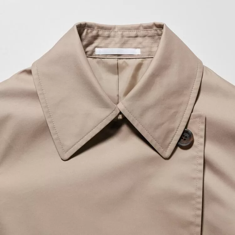 Uniqlo Short Trench Coats Women Beige - uniqlo-women, uniqlo-clothes-women, uniqlo-clothes-coats-women