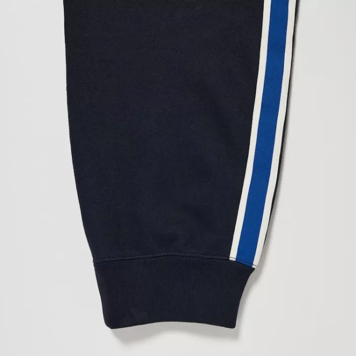 Uniqlo Side Striped Jogger Pants Men Navy Blue
