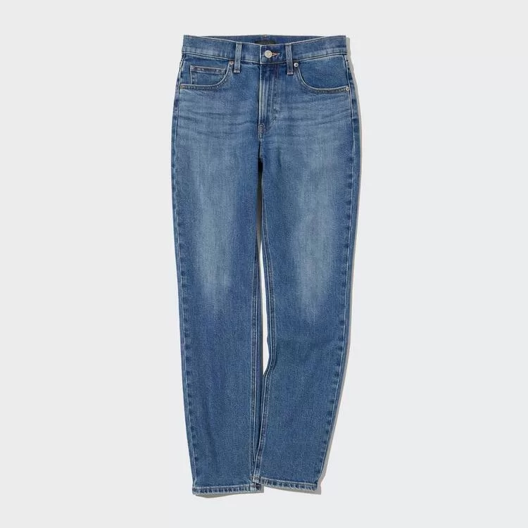 Uniqlo Slim Fit Straight Leg Women's Jeans Blue - uniqlo-women, uniqlo-pants-women, uniqlo-pants-jeans-women