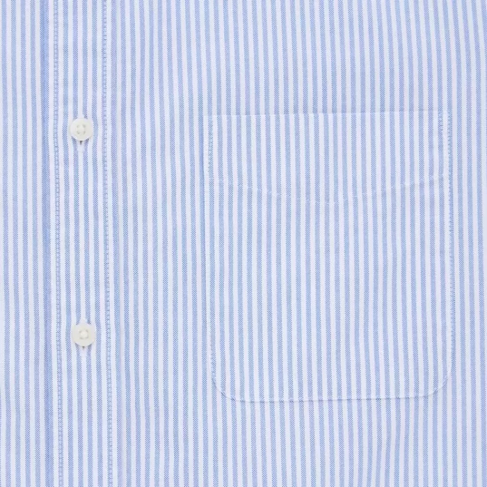 Uniqlo Slim Fit Striped Oxford Shirt (Button-down Collar) Men Blue