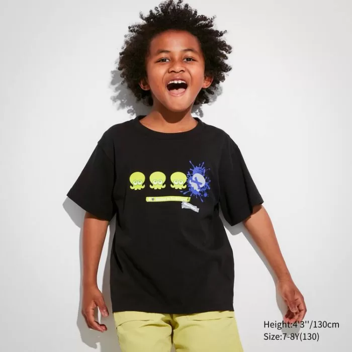 Uniqlo Splatoon 3 Ut Printed T-Shirt Kids Black