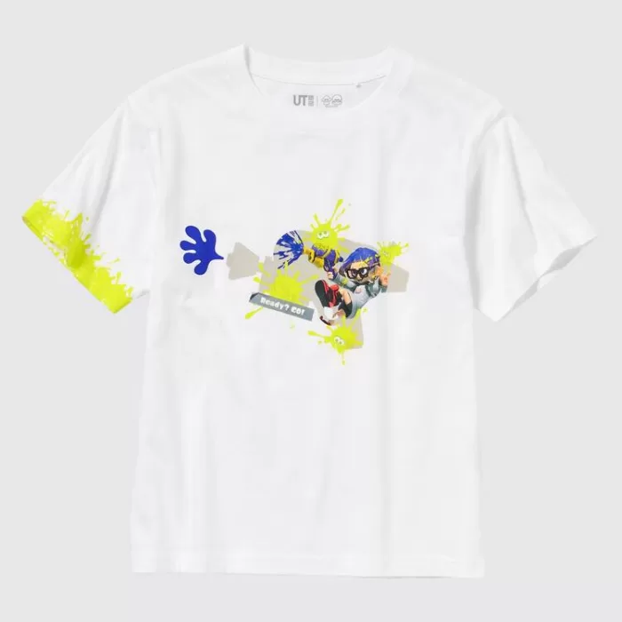 Uniqlo Splatoon 3 Ut Printed T-Shirt Kids White