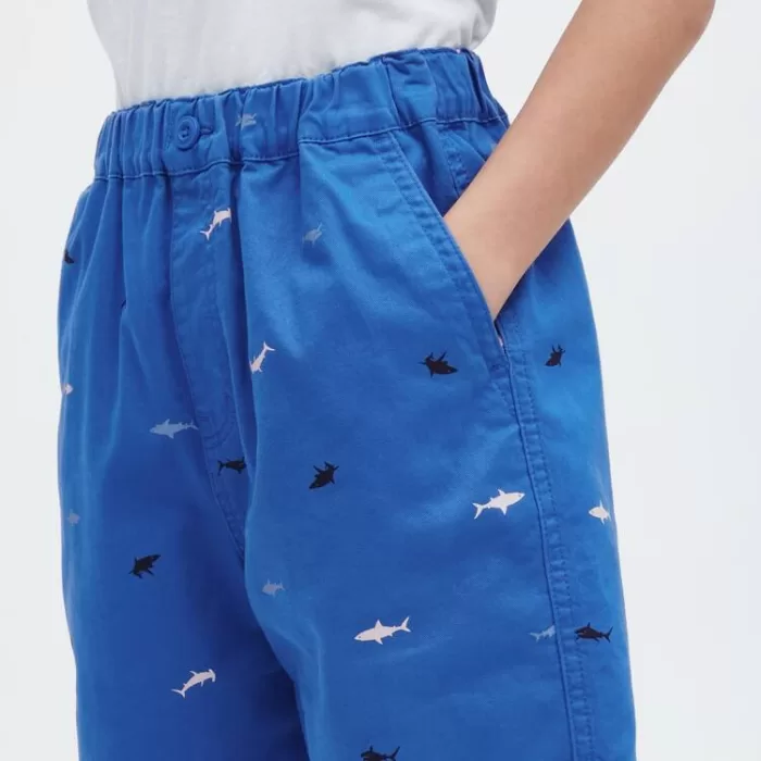 Uniqlo Stretch Printed Easy Shorts Boys Blue