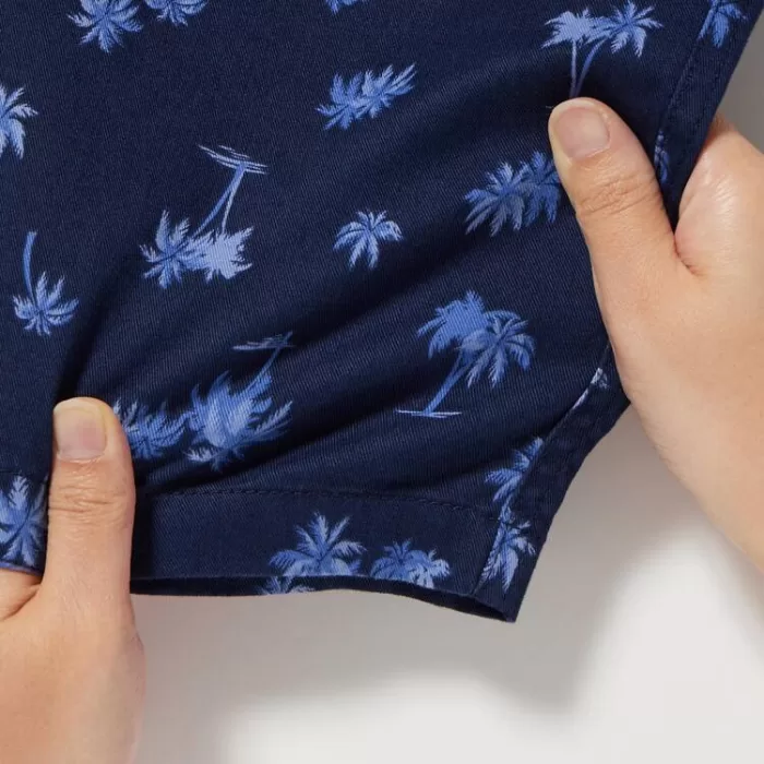 Uniqlo Stretch Printed Easy Shorts Boys Navy Blue