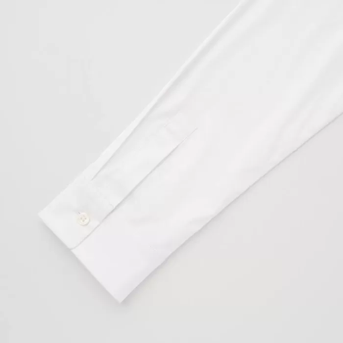 Uniqlo Supima Cotton Stretch Broadcloth Long Sleeved Women’s White Shirts