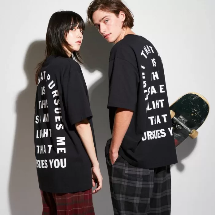 Uniqlo The Message Ut Printed Sweatshirts (Cali Dewitt) Men Black