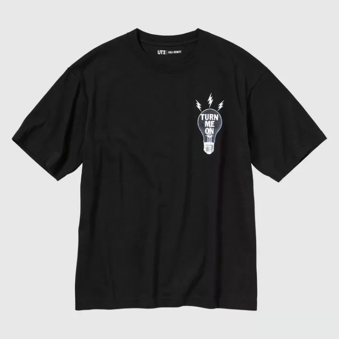 Uniqlo The Message Ut Printed Sweatshirts (Cali Dewitt) Men Black