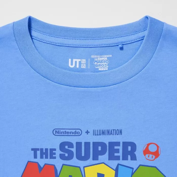 Uniqlo The Super Mario Bros Movie Ut Printed T-Shirt Kids Blue