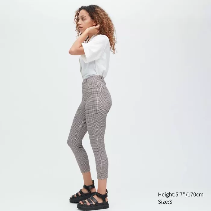 Uniqlo Ultra Stretch High Rise Cropped Leggings Women Black