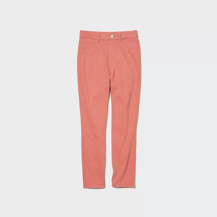 Uniqlo Ultra Stretch High Rise Cropped Leggings Women Pink
