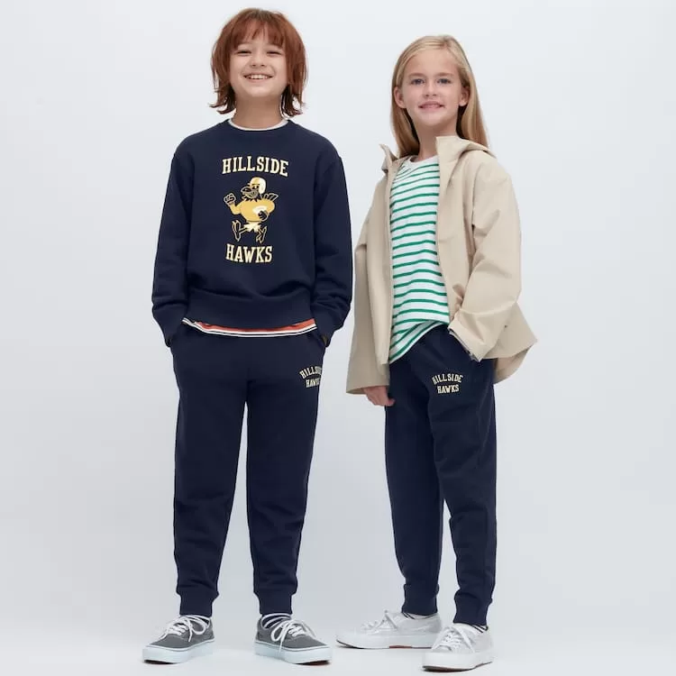 Uniqlo Ultra Stretch Printed Jogger Pants Boys Navy Blue-CYS826075