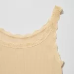 Uniqlo Women’s Cotton Ribbed Lace Sleeveless Vest Yellow