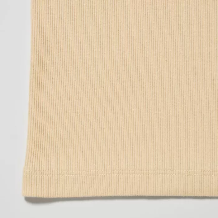 Uniqlo Women’s Cotton Ribbed Lace Sleeveless Vest Yellow