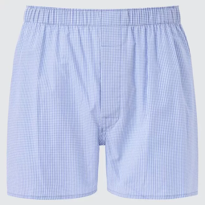 Uniqlo Woven Checked Boxer Men’s Underwear Blue